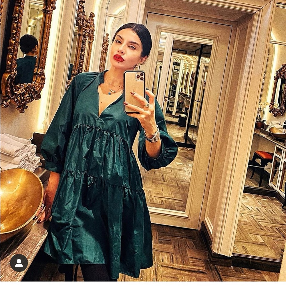 Last🔥Zara voluminous dress, bloggers favorite